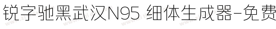 锐字驰黑武汉N95 细体生成器字体转换